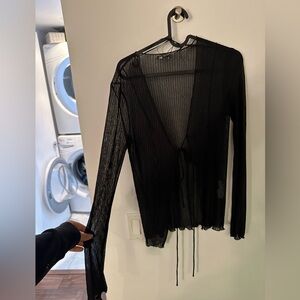 Zara tie-up transparent top